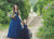 Mother daughter matching train lace navy lace dress for photoshoot - Matchinglook