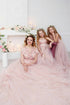 Photo session dresses for mother and daughter ''Anabella'' in powder pink color