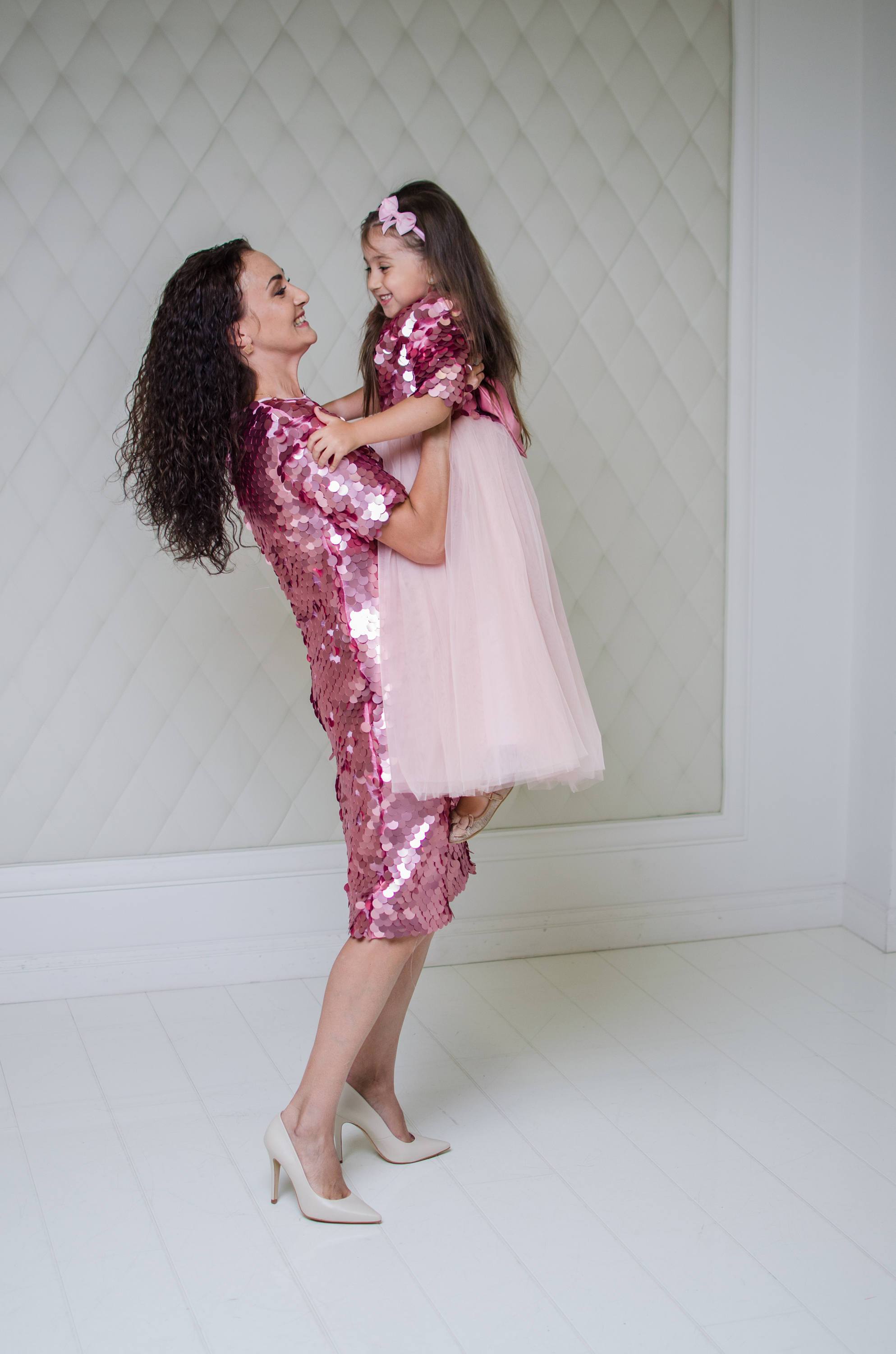 mom and daughter matching dresses for birthday 1st Birthday Mom Daughter Matching Party Dress Extra Puffy Mother And Me Tulle Matching Dresses For