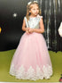 Party dress with silver sequins and a full, pink tulle skirt "Julia" for girls