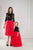 Red and black matching dress dresses outfits Mother daughter Mommy and Me lace tutu dresses Black lace dress Mother and Me Valentines day - Matchinglook