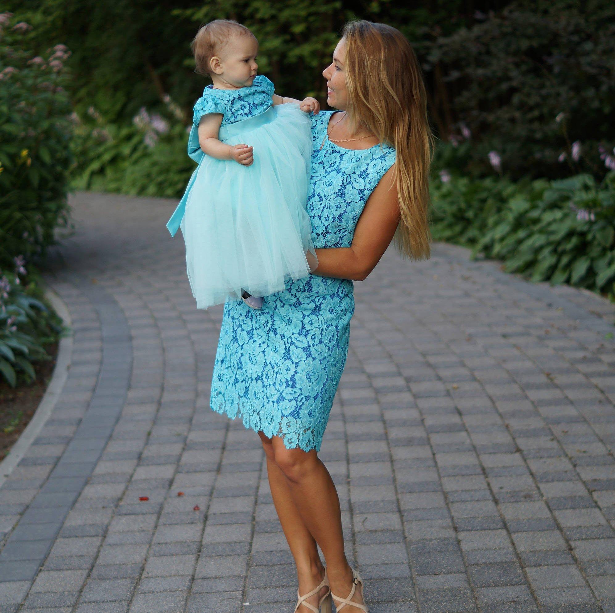 Festive lace dresses for mother and daughter "Liliana" Festive lace dresses for mother and daughter "Liliana"